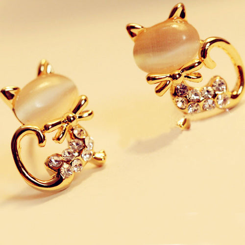 Cat Stone Earrings