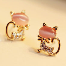 Load image into Gallery viewer, Cat Stone Earrings